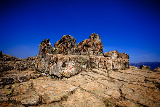 Throne of ancient observatory "Kokino" from Macedonia