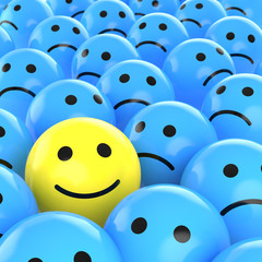 happy smiley between sad ones - 16349814