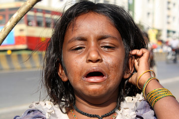 Crying Beggar Girl