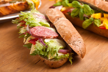 long sub sandwiches