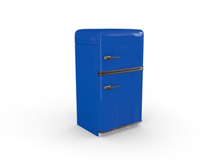 blue retro rerigerator