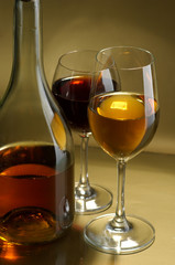 Red and white wine