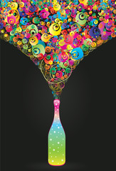 Abstract colorful (grunge banner) background