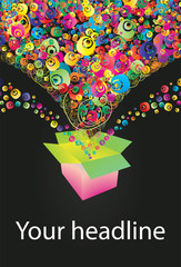 Abstract colorful (grunge banner) background