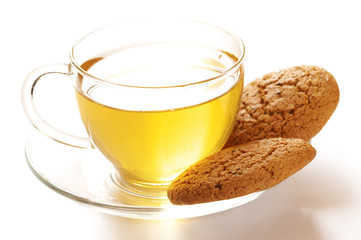 Green tea and oatmeal cookies