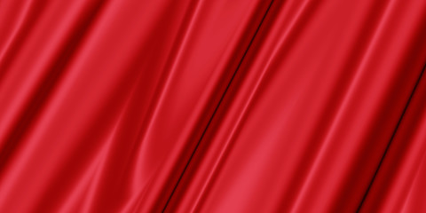 red abstract background with soft silk or textile