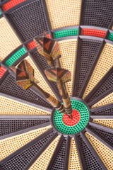 darts in dartboard