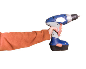 hand with drill