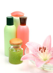 Shampoo and flower