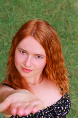 Fototapeta premium Red-haired girl