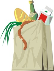 Naklejka premium food pocket