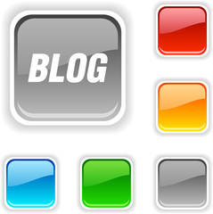 Blog  square button. Used blends