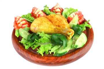 grilled chicken leg