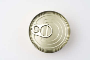 aluminum can, canned food isolated over white