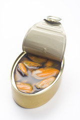 aluminum can, canned food isolated over white