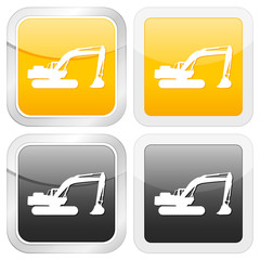 square icon excavator