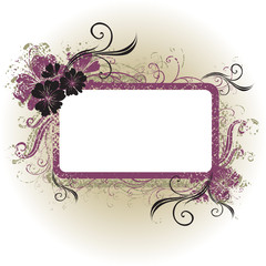 Vector Floral vintage frame (From my "Floral collection")