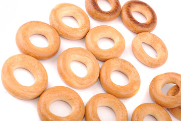 Round golden bagels