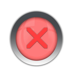 Obraz premium vector red delete button