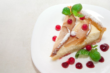 Pear and cottache cheese pie