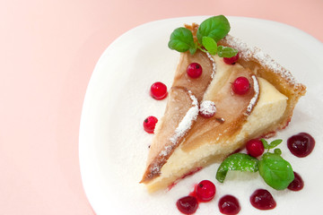Pear and cottache cheese pie