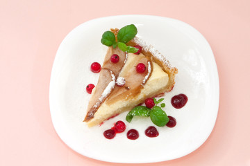 Pear and cottache cheese pie