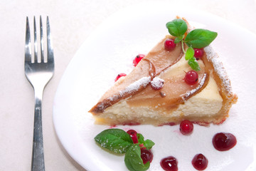 Pear and cottache cheese pie