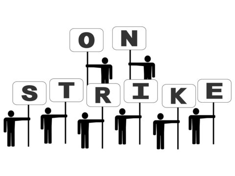 people on strike