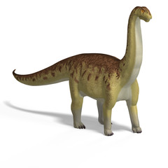 giant dinosaur camasaurus With Clipping Path over white