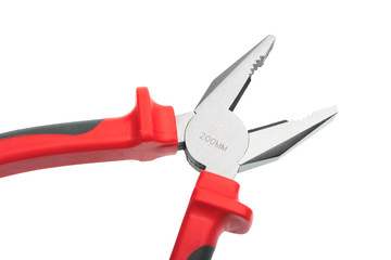 Part of red pliers.