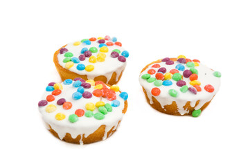 Birthday cupcake with candies