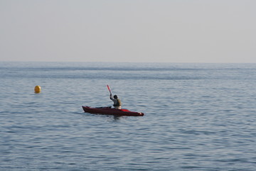 piraguista de mar