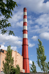Fototapeta premium An old electricity plant pipe