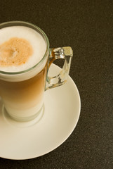 cafe latte coffee glass