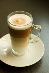 cafe latte glass mug