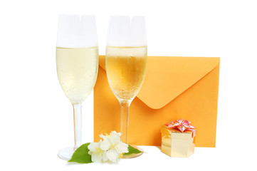 Pair of champagne flutes