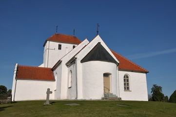 Fototapeta na wymiar Vitaby kyrka - Kirche in Vitaby