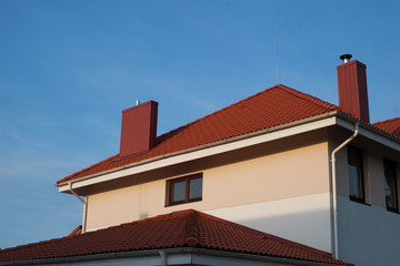 fragment of a house under blue sky