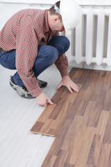 Laminate flooring installation