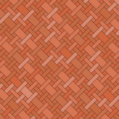 Brick floor with different earth color tones
