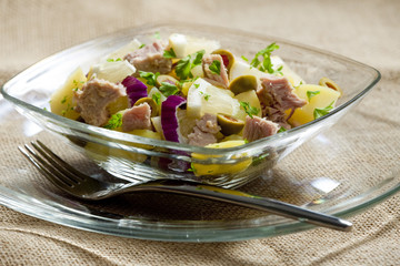 potato salad with tuna fish