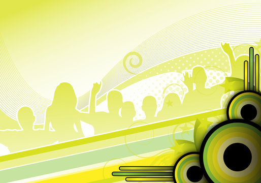 green abstract party background