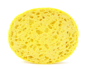Sponge yellow cleaning for kitchen and bathroom