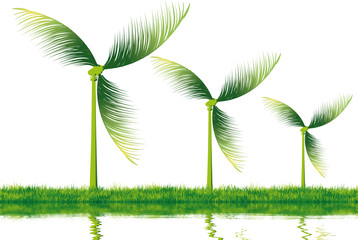 éoliennes en feuille de palmier - 16418637
