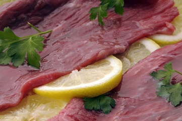 Carne marinata al limone