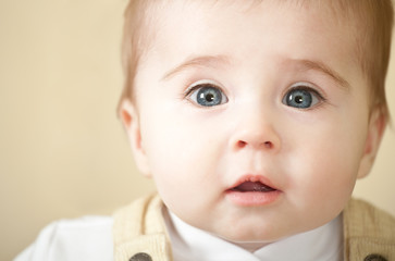 Portrait of adorable blue-eyes baby