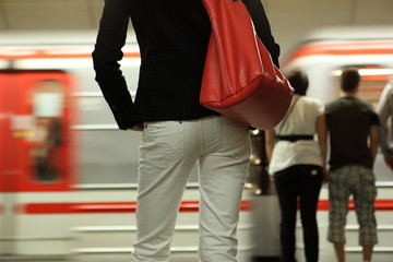 Subway - People waiting for their connection.