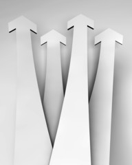 white arrows