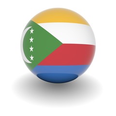 Obraz premium High resolution ball with flag of Comoros