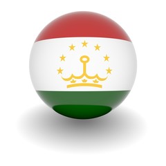 Obraz premium High resolution ball with flag of Tajikistan